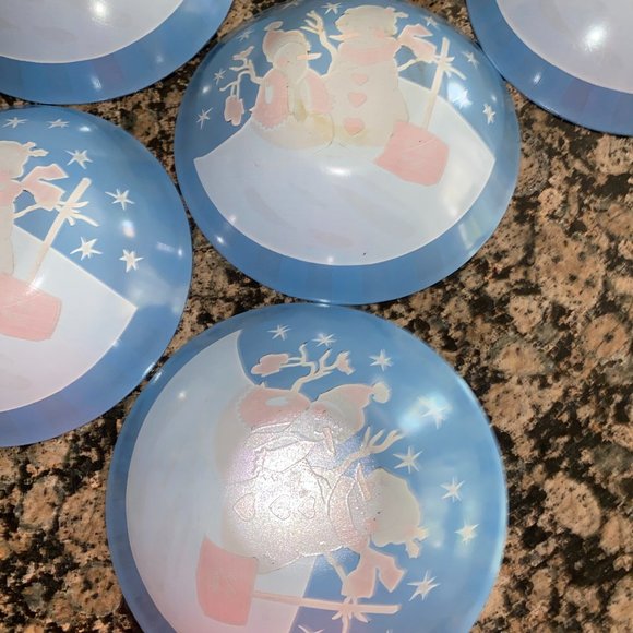 Look Winn Dixie Exclusive Snow Man Christmas Cereal Bowls 6.5" Lot of 5 bowls - Picture 8 of 10